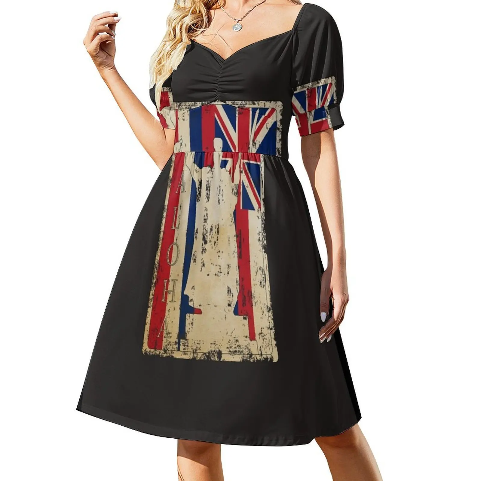 Aloha Shaka King Kamehameha Hawai&ampx27i от Hawaii Nei All Day C Платье с короткими рукавами летнее платье