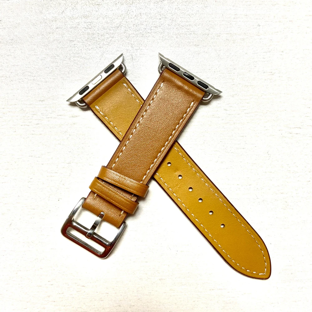 Ремешок для Apple Watch Band коричневый розовый ремешок из натуральной кожи iWatch Series Ultra