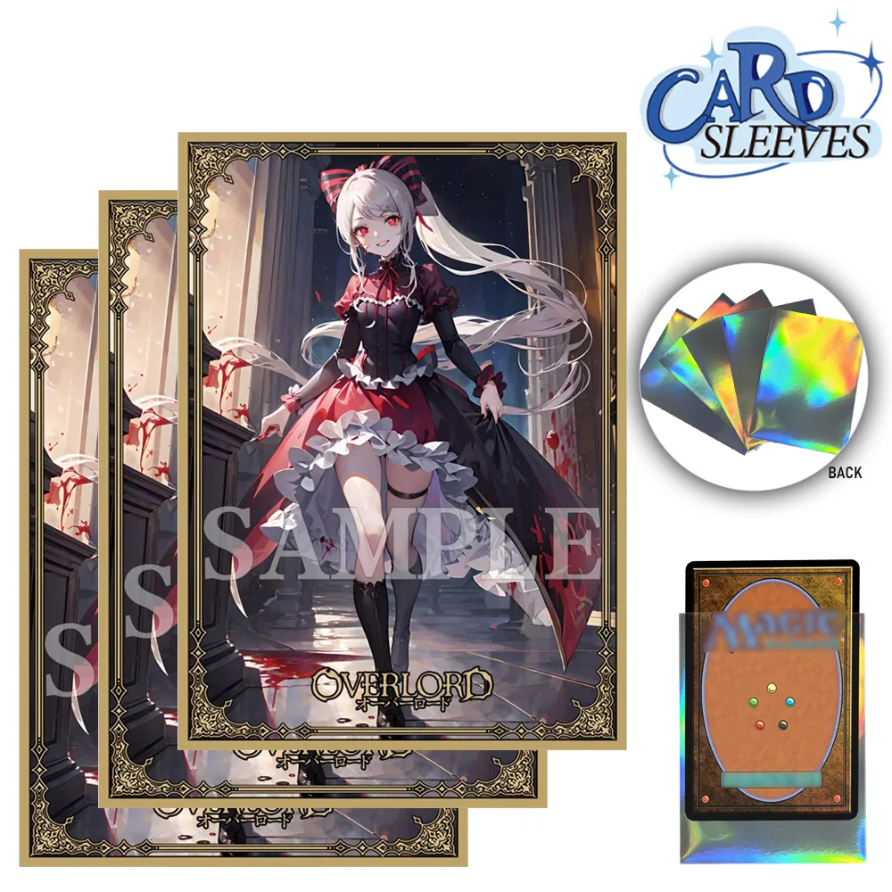 60 шт. 67*92 мм рукава для карт в стиле аниме Overlord фольга защита настольных игр