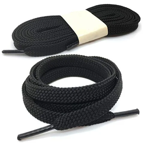 JUPHAIR 2 Pairs Double Layers Durable Polyester Flat Shoelaces for Women Men Sneakers Canvas Shoes Shoestring Shoe Laces Rope