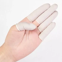 100pcsbag disposable protective fingertips disposable finger cover gloves natural rubber non slip anti static latex fingertip