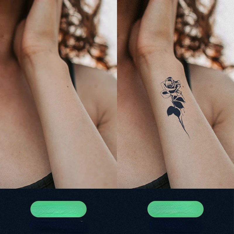 Временная тату-наклейка женские сексуальные цветы боди-арт наклейки на руку