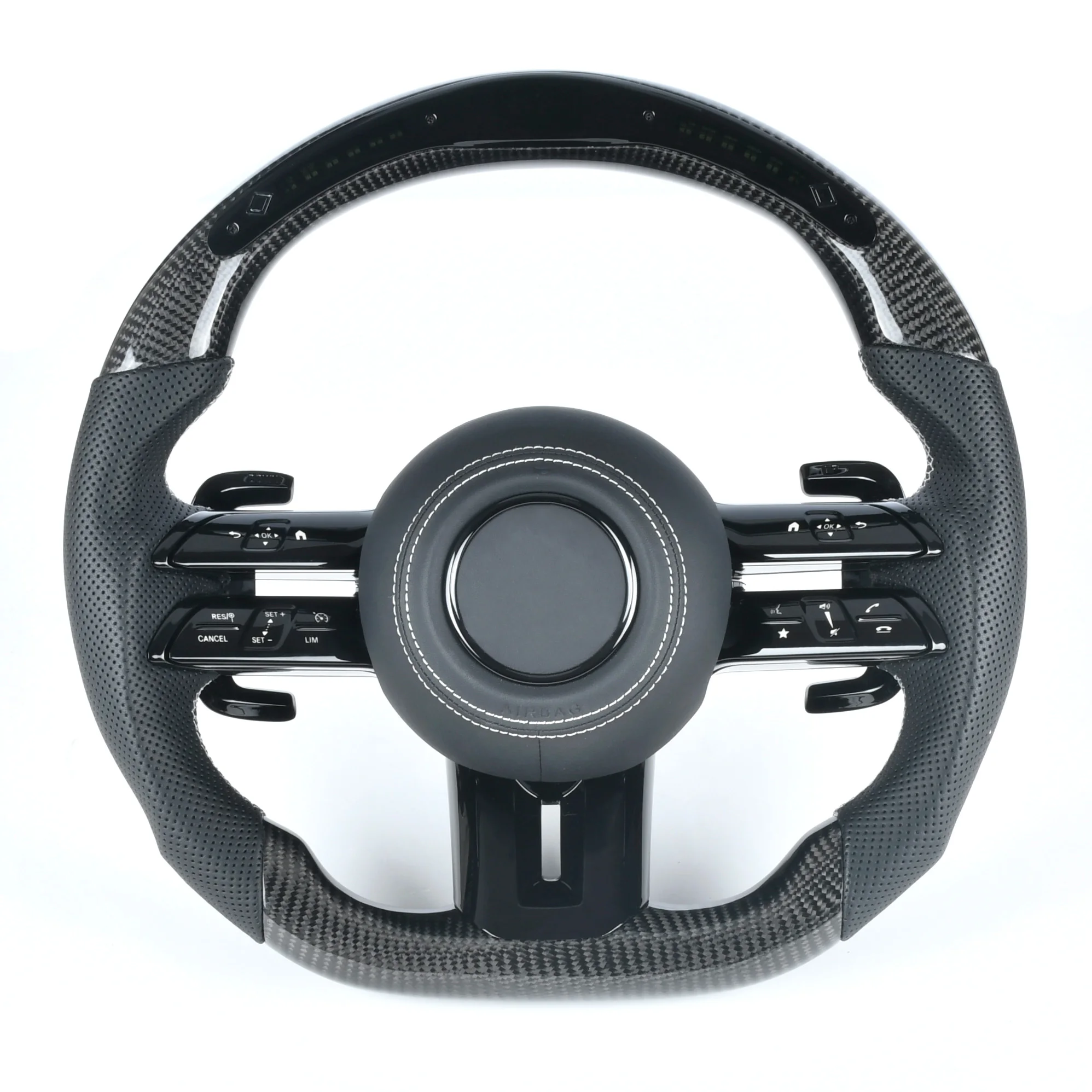 

Аксессуары для интерьера автомобиля под заказ для последней модели Mercedes benz AMG светодиодный рулевое колесо из углеродного волокна