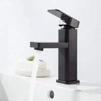 black basin faucet bathroom faucet hot cold mixer crane basin taps single handle deck mounted with pop up drain