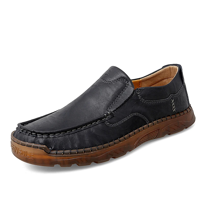 

Leather Men Casual Shoes Mens Loafers Retro Lightweight Moccasins Breathable Slip-on Men's Driving Shoes Handmade Italian Shoes