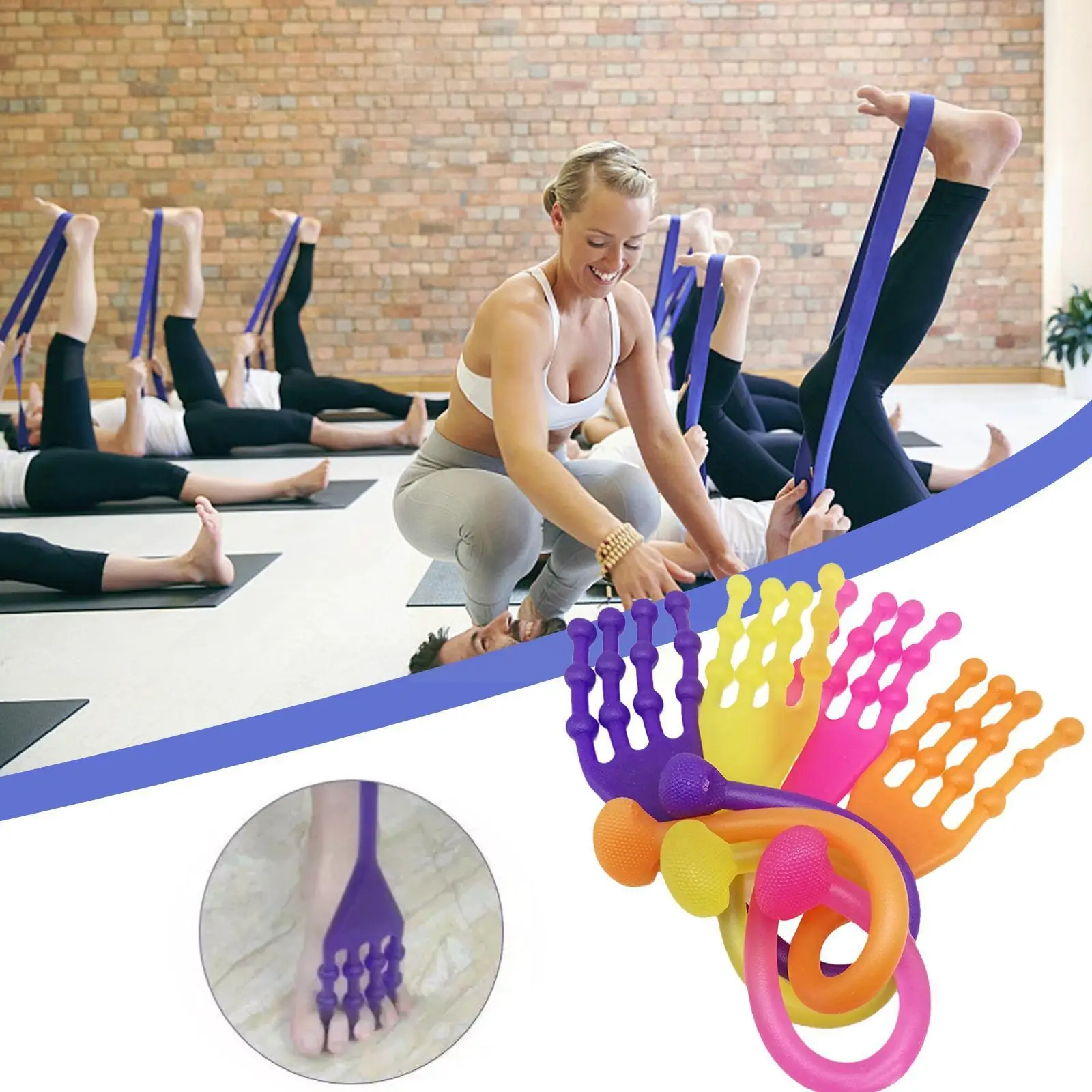 

Elastic Yoga Pull Rope Stretchable Silicone Tension Rope For Indoor Exercise Random Color M5A3