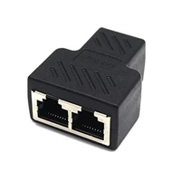 rj45 splitter adapter 1 to 2 dual female port cat 5cat 6 lan ethernet socket splitter extender plug connector adapter