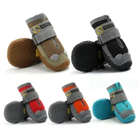dog boots paw protector anti slip breathable pet shoes for small medium largepuppy booties with reflective straps 4pcs
