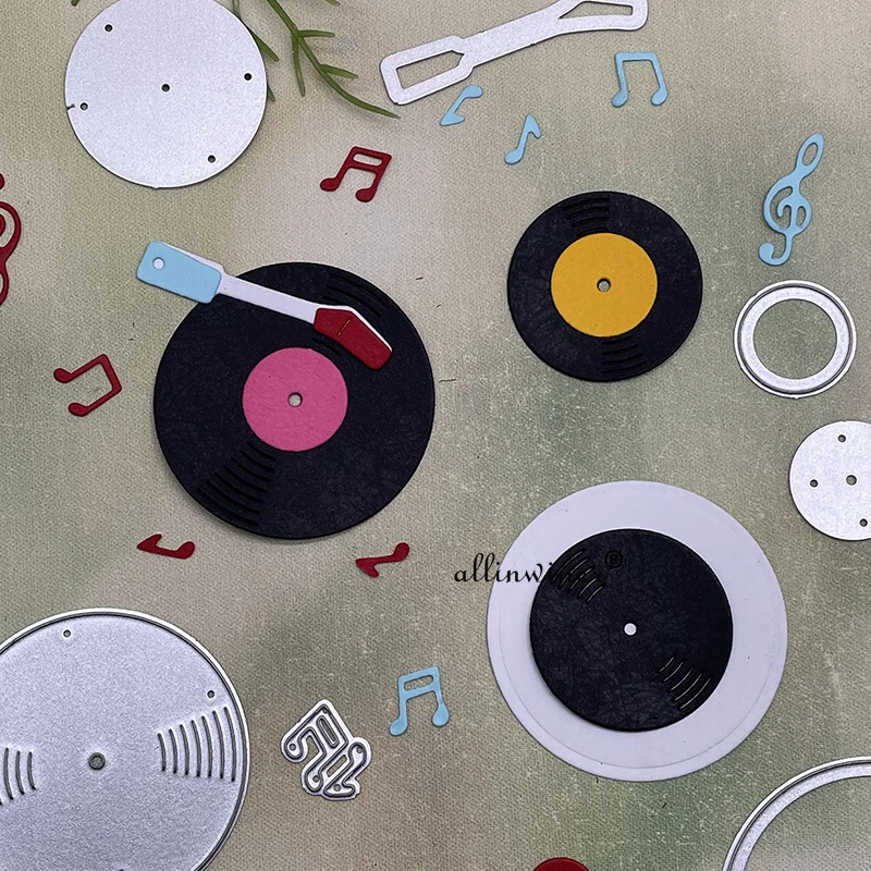 

Retro record player decoration DIY Craft Metal Cutting Die Scrapbook Embossed Paper Card Album Craft Template Stencil Dies