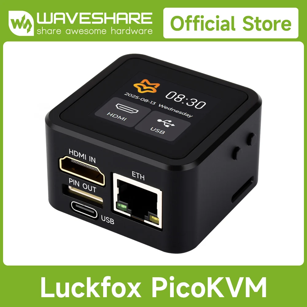 Фото Waveshare Luckfox PicoKVM Легкий инструмент дистанционного управления IP KVM для видеовхода HDMI и выхода сигнала HID №2