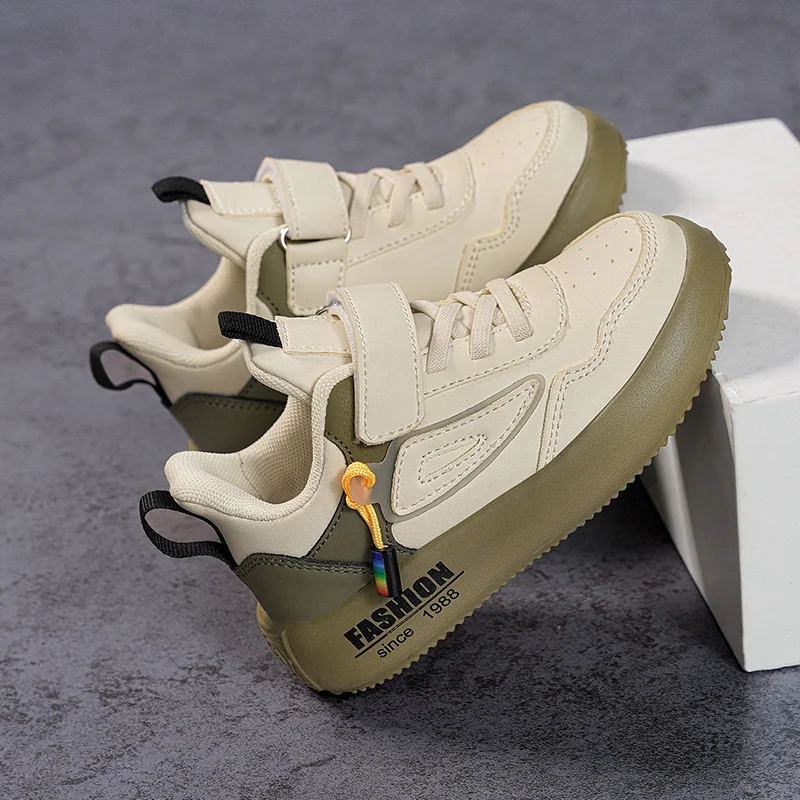 Boys Shoes 2022 New Leather Casual Sports Shoes for Children Warm Fashion Running Shoes for Boys and Girls In Autumn and Winter