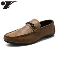 mens shoes 2022 spring summer new leather shoes british leisure slip on mens shoes soft bottom breathable