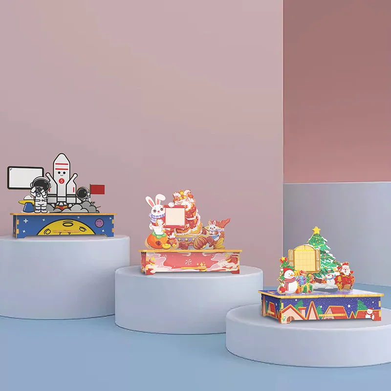 

Набор сборных моделей «сделай сам», 3D деревянные игрушки-пазлы, детские подарки, игрушка для раннего развития, Декорации для дома, настольны...
