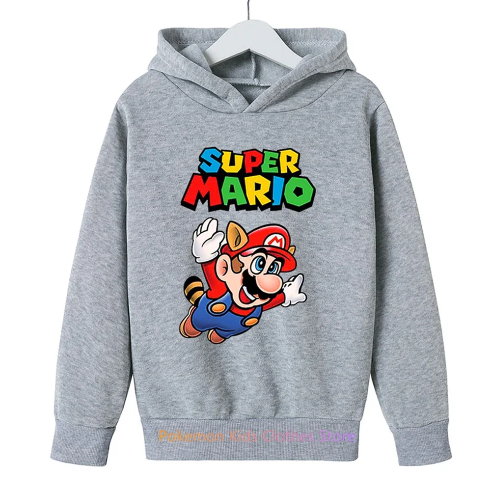 

Детская толстовка с капюшоном в стиле Super Mario bros, детская одежда с длинными рукавами для мальчиков в стиле Харадзюку, детские топы с мультяшным рисунком на весну и осень