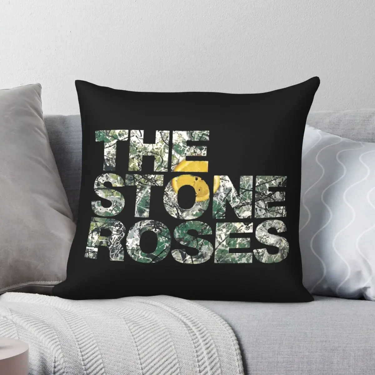 

Grass Lemon Ice Pillowcase Polyester Linen Velvet Creative Zip Decor Home Cushion Cover 18"