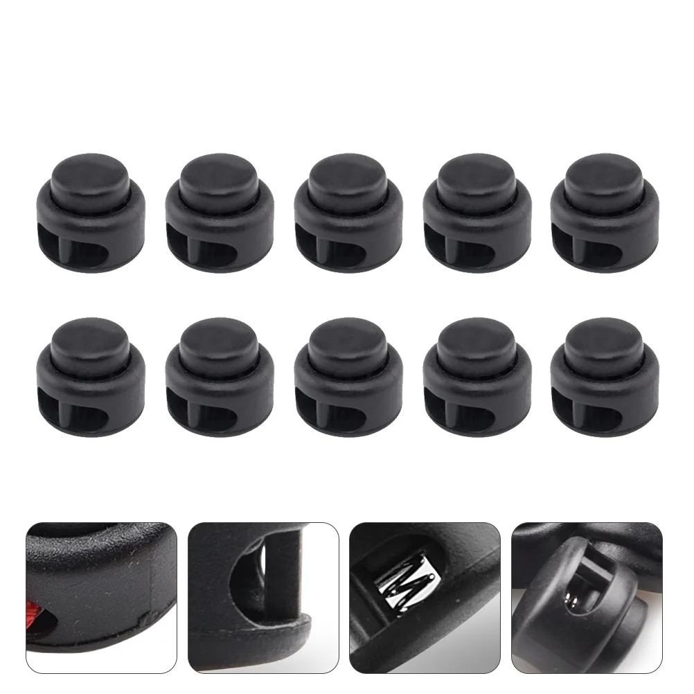 

10pcs Storage Drawstring Bag Buckle Plastic Spring Press Buckle for Outdoor