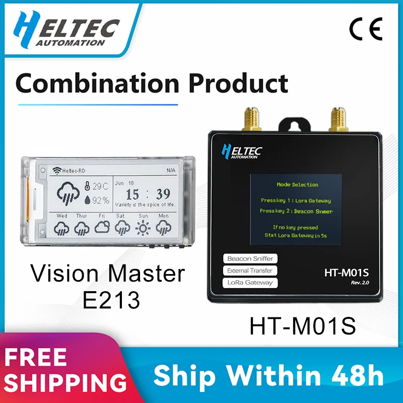 Фото ESP32 Heltec Ethernet LoRaWAN MCU WiFi Bluetooth Шлюз облачной платформы (реверсия 2.0) HT-M01S 2,13-дюймовый дисплей E-Ink Монитор IoT №1