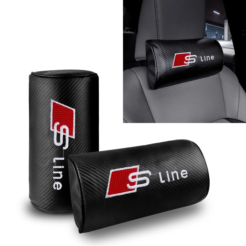 1/2 шт. автомобильный подголовник из углеродного волокна подушка для поддержки