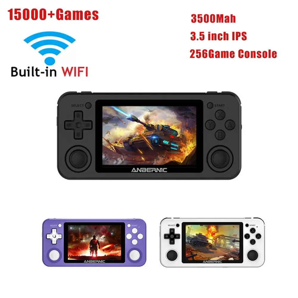 

Metal Retro Handheld Game Console For PS1 PSP N64 GBA FC 15000+ Video Games Player 64/256GB Pocket Console Box With Wifi