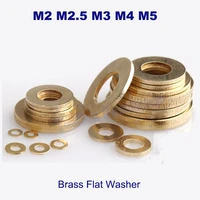 m2 m2 5 m3 m4 m5 solid brass copper flat washer gasket plain washers metal screw flat washer thickened brass round