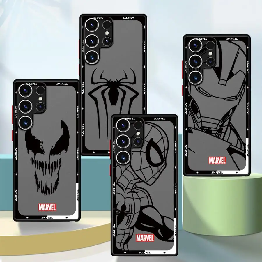 Чехол для телефона Marvel Spiderman Ironman Samsung Galaxy S9 S10 Plus S20 S21 S22 S23 S24 S25 Ultra FE Fundas Case
