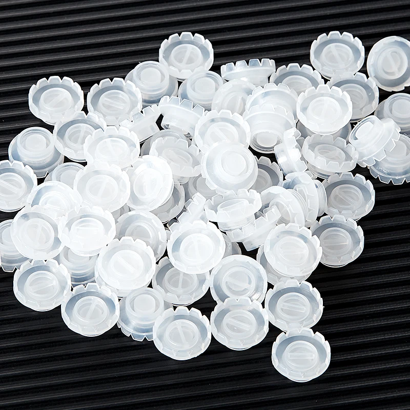 100 шт. индивидуальный держатель для клея ресниц прививка накладных бело-розовый