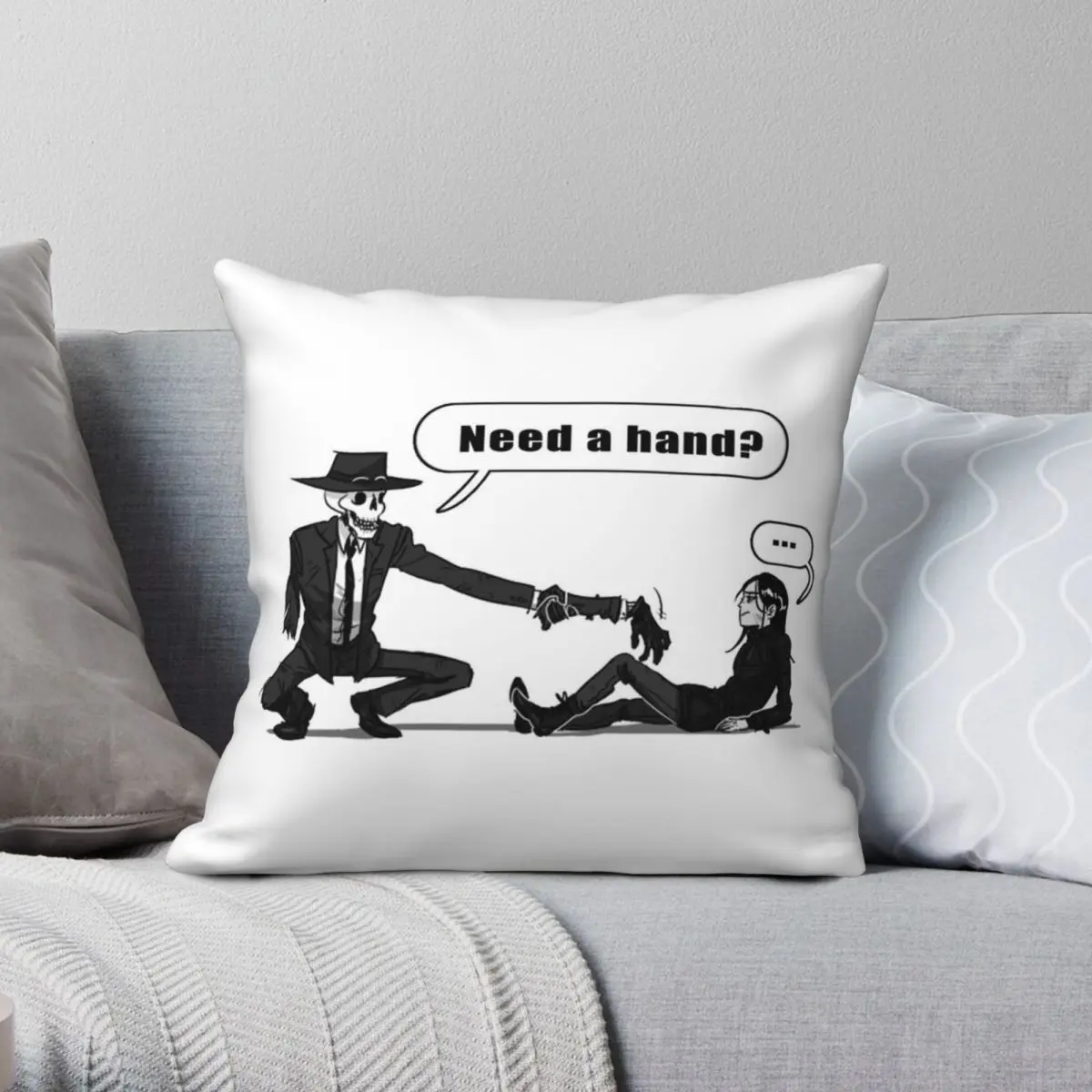 

Skulduggery Pleasant Need A Hand Pillowcase Polyester Linen Velvet Printed Zip Decorative Pillow Case Home Cushion Cover