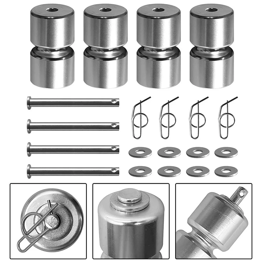 

4 Pack Trailer Tailgate Lifting Auxiliary Roller Kit Aluminum Alloy GL1 GMNR925 Trailer Tailgate Lift Assist Rollers Kit