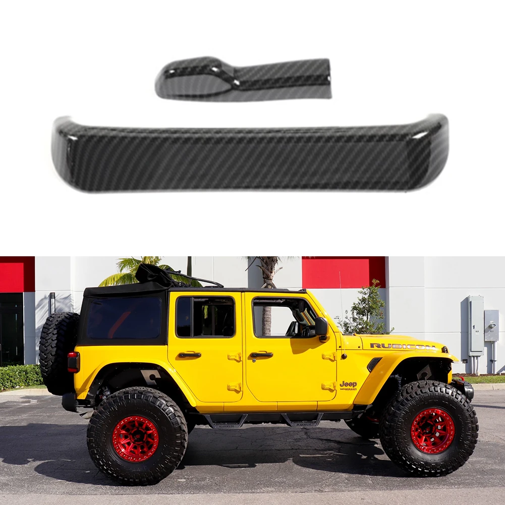 

Автомобильный чехол на руль с регулировкой высоты, отделка, аксессуары из углеродного волокна для Jeep Wrangler JL 2018 + & Gladiator JT 2020 +