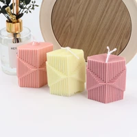 rhombus texture silicone candle mold for diy aromatherapy candle plaster ornaments soap epoxy resin mould handicrafts making