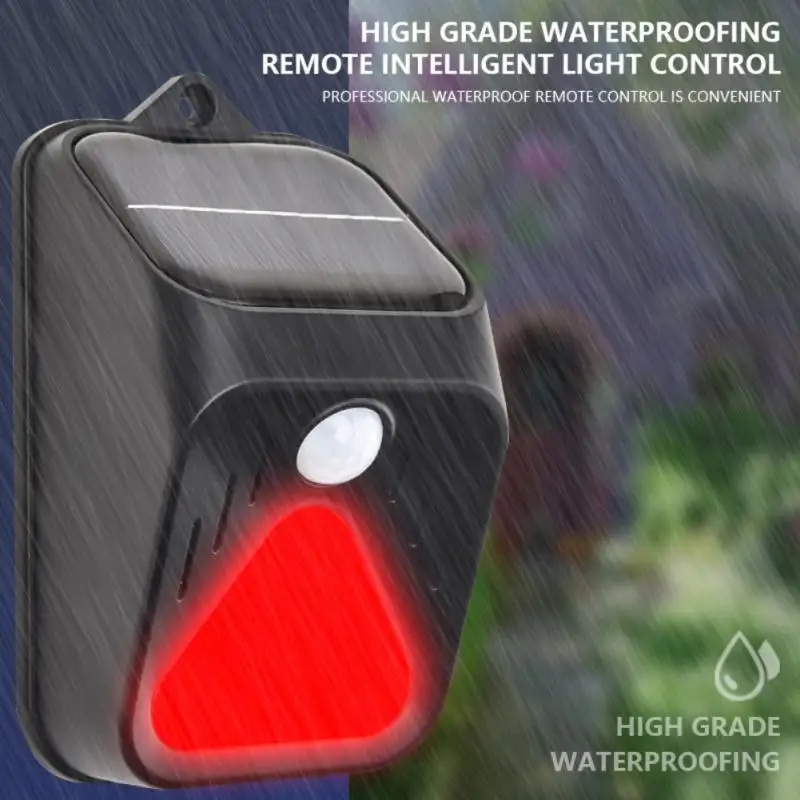 

Solar Warning Lamp 800 Mah 100 Db Led Lights Flash Drives Animal Waterproof Ip65 Alarm Human Body Induction Warning Light