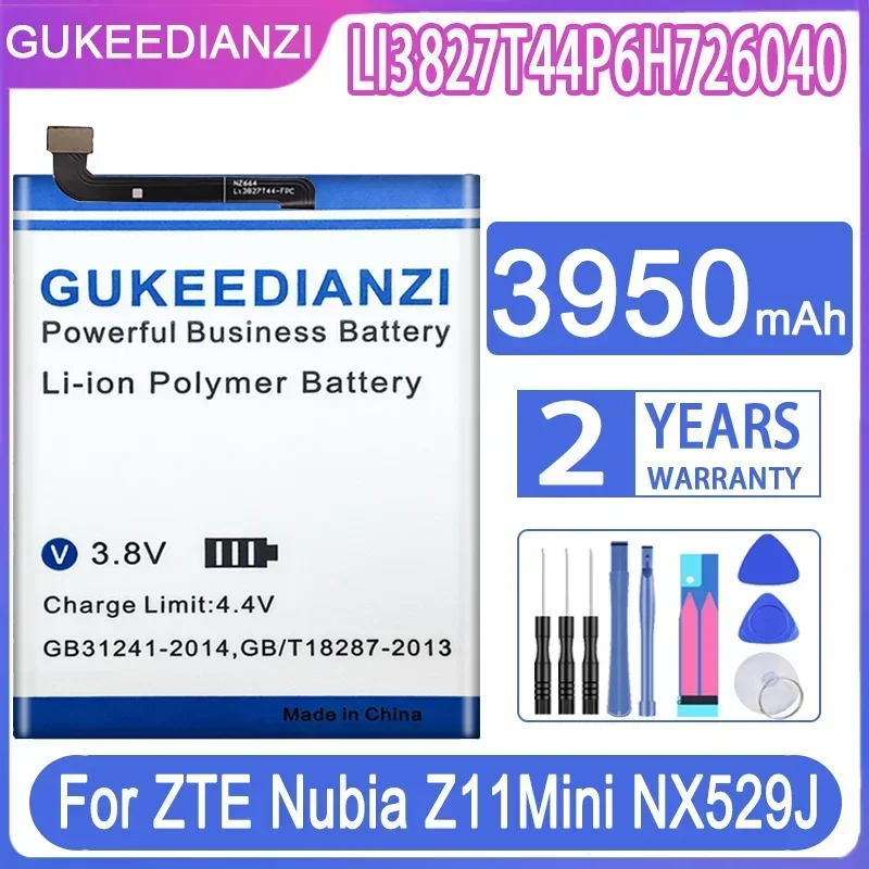 Аккумулятор GUKEEDIANZI для ZTE Nubia Z11/Z17 Mini NX529J NX549J Z17Mini Z11Mini NX569H NX569 NX5 3950 мАч LI3827T44P6H 726040