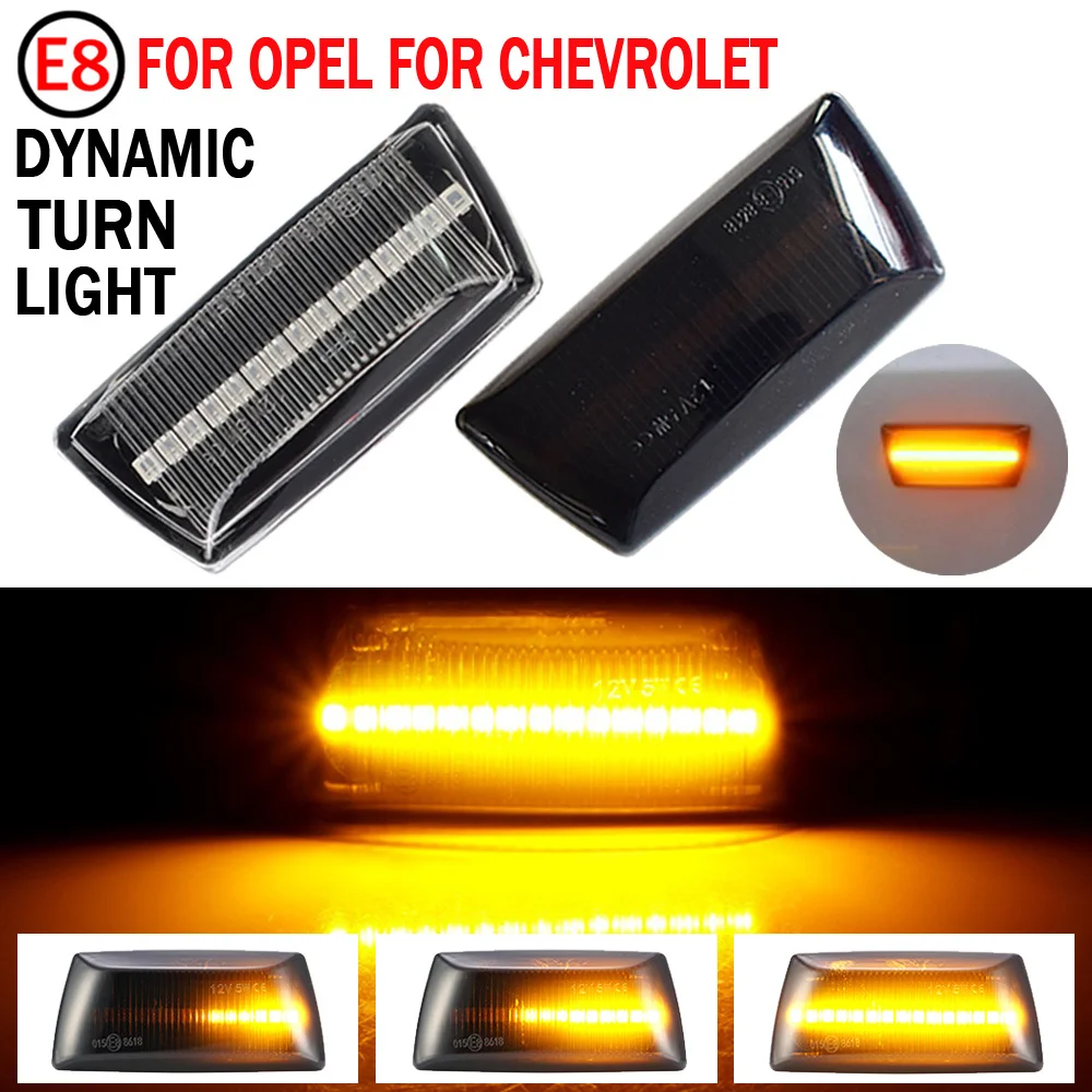 

2pcs For Opel Insignia Astra H Zafira B Corsa D For Chevrolet Cruze Dynamic LED Car Side Marker Lights Repeater Signal Lights