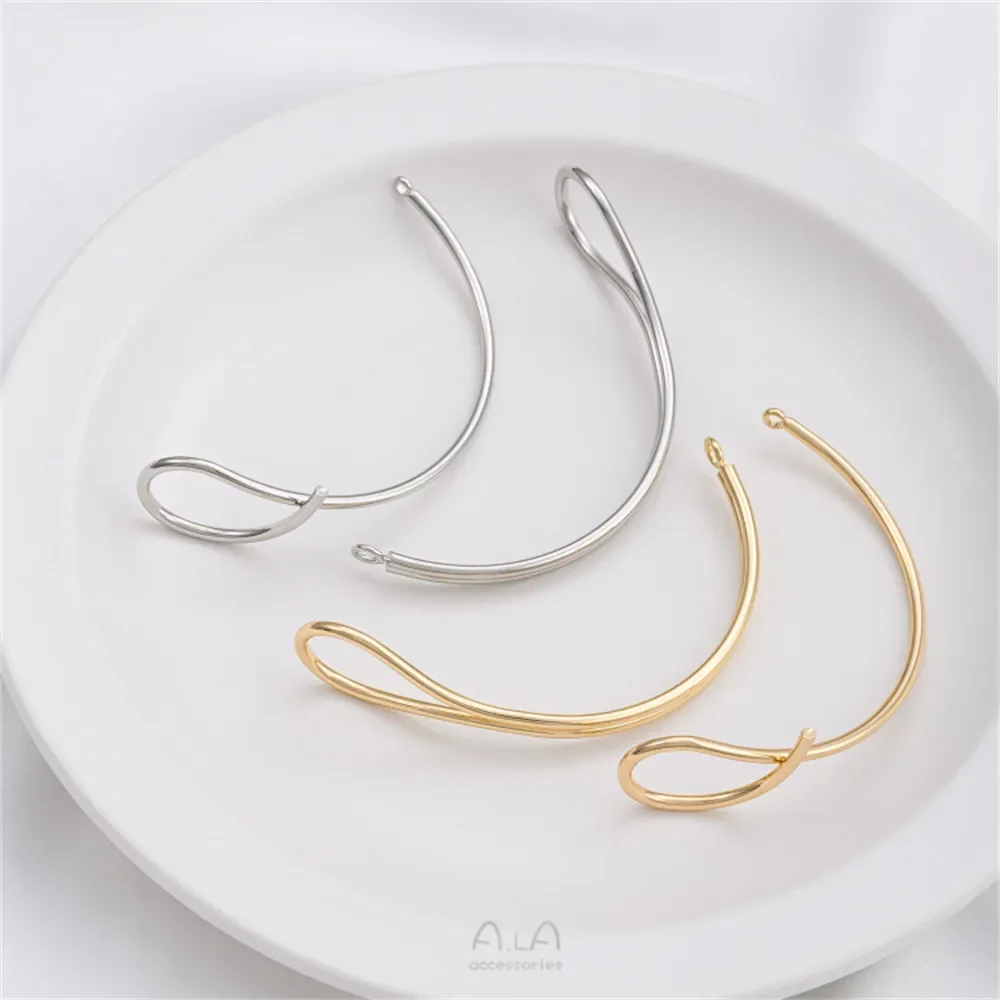 Полукруглый браслет 14-каратное золото аксессуары ручная работа сделай сам