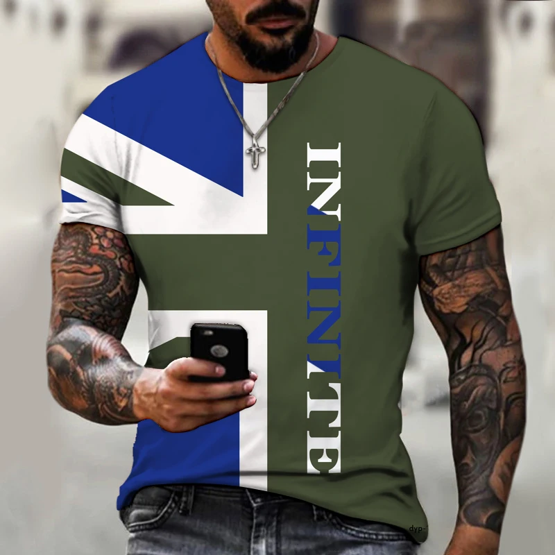 

New design men t-shirt men 3d tshirt for men shirt stitching striped comfortable and breathable sports T-shirt top men and women