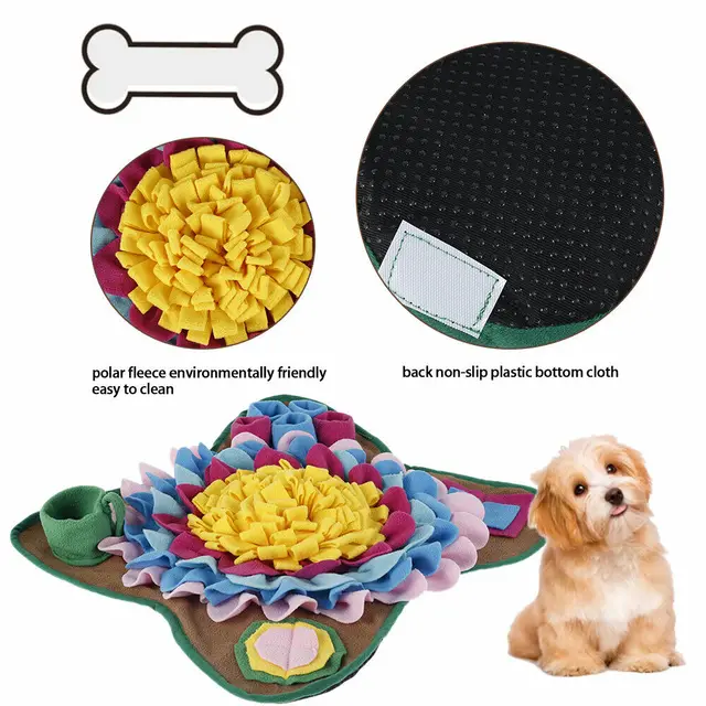 Pet Dog Snuffle Mat Nose Smell Training Sniffing Pad Dog Puzzle Toy Slow Feeding Bowl Food Dispenser Carpet Washable Dog toys 3