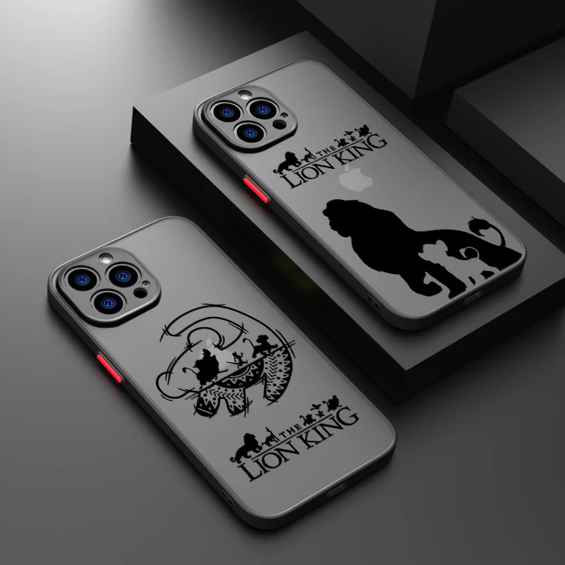 Disney The Lion King Phone Case For Apple iPhone 16 15 14 13 12 11 Mini XS X Pro Max Plus Frosted Translucent Cover