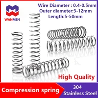 10pcs compression spring wire diameter 0 40 5mmouter diameter3 12mm y type shock absorbing return spring 304 stainless steel