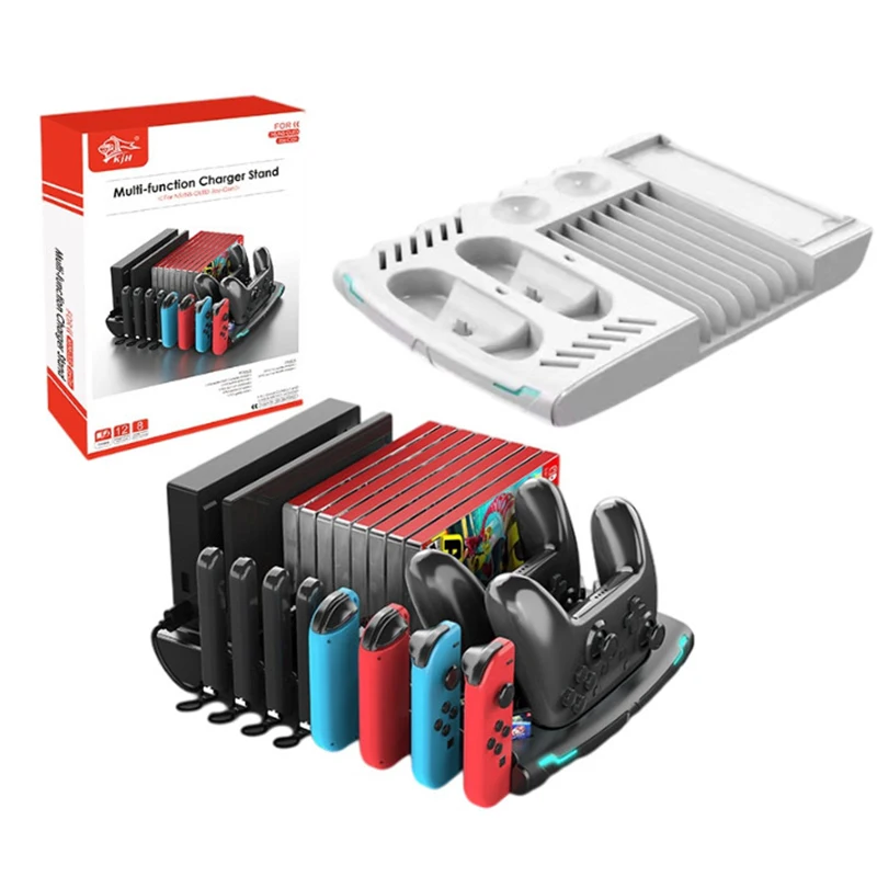 

Для Nintendo Switch OLED зарядная док-станция зарядное устройство Joy-con контроллер Подставка для хранения для Nintendo Switch Joycon аксессуары