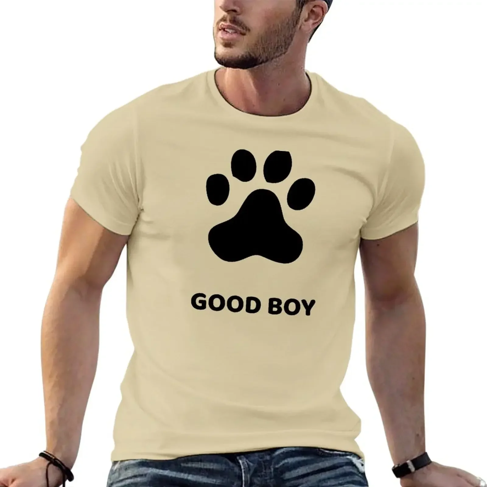 Футболка с надписью Good Boy Paw Спортивные фанаты веселая Эстетическая одежда