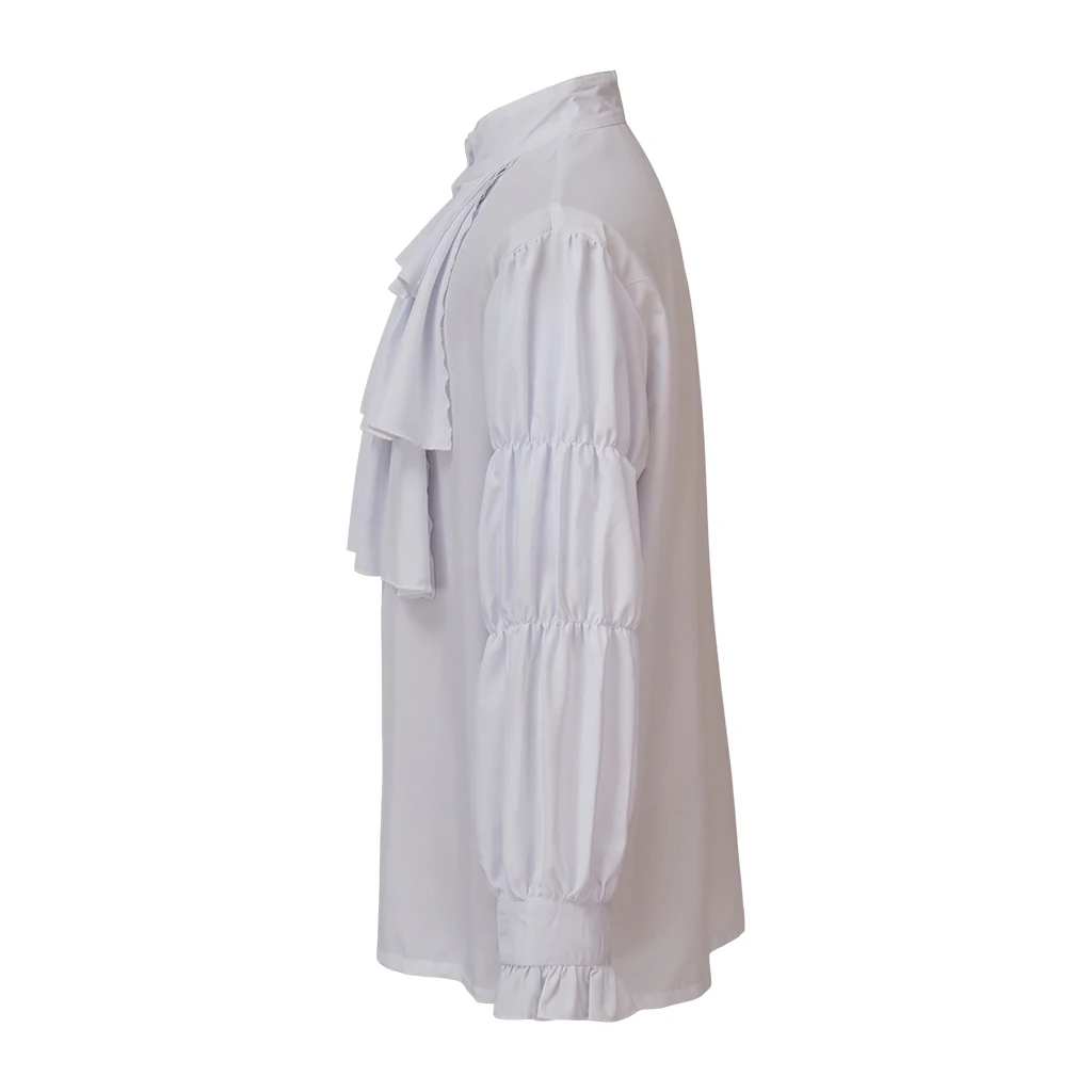 In Shock Seinfeld Косплей Мужская белая рубашка Костюм капитана Джека Воробей Рубашка