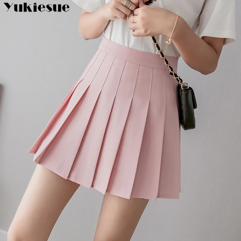 Корейская мода в стиле Харадзюку Женская юбка 2022 летняя длинная Плиссированная