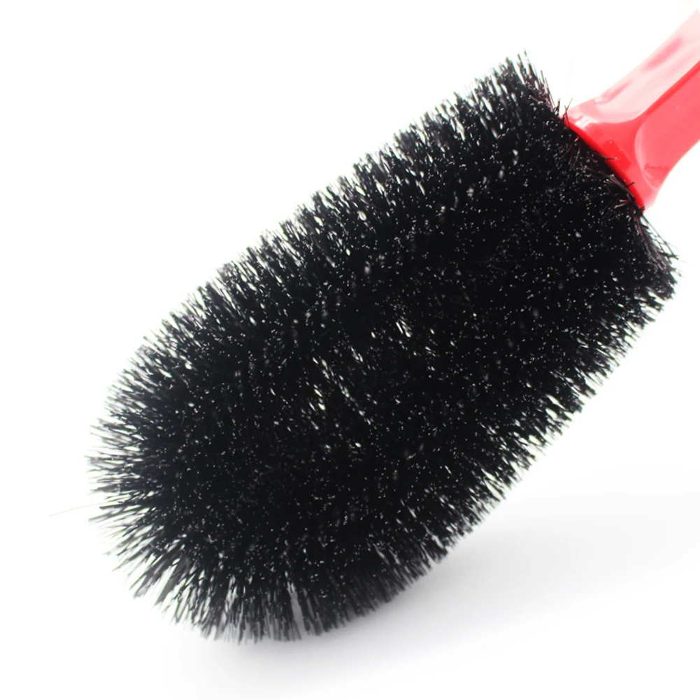

100% Brand New Car Tire Cleaning Brush 1 Pcs 27*7*3.8CM ABS+PP Accessories Black+red Lightweight Rim Washing Tool