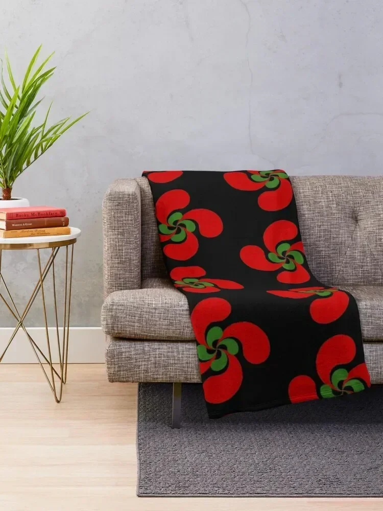 Баскский крест Lauburu Красный Зеленый Белый Reisadi Плед Фланелевые теплые зимние