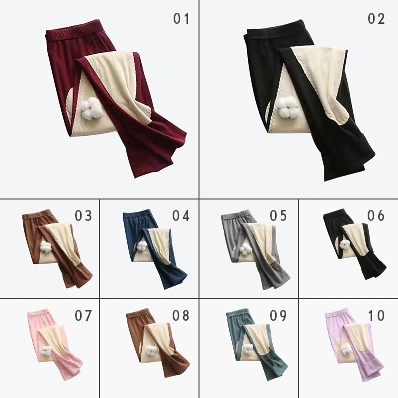 Men Women Fleece Underpants Winter Warm Thermal Underwear Slim Fit Long Johns Male Legging Tight Bottoming Trousers