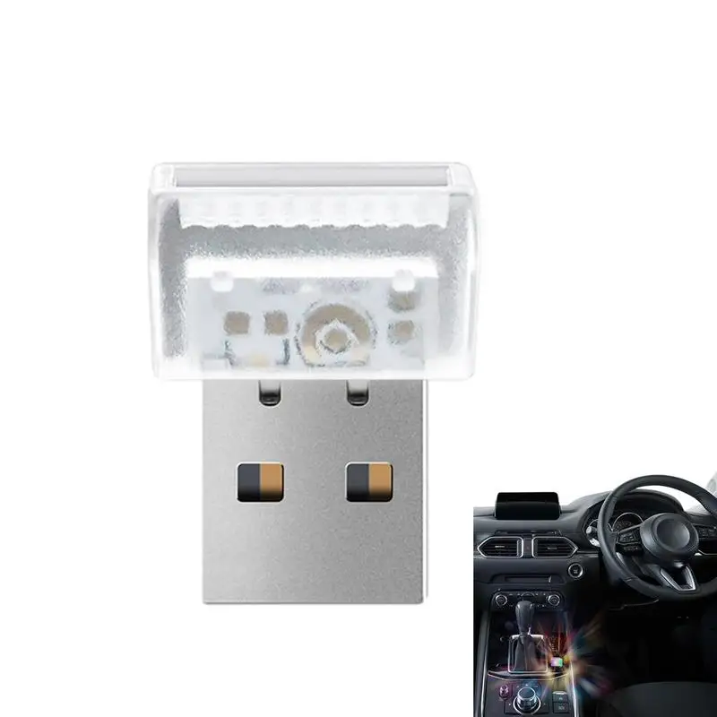 

Миниатюрный светодиодный автомобильный светильник с USB, декоративная лампа, яркий светильник для автомобиля, аксессуары для интерьера авто...