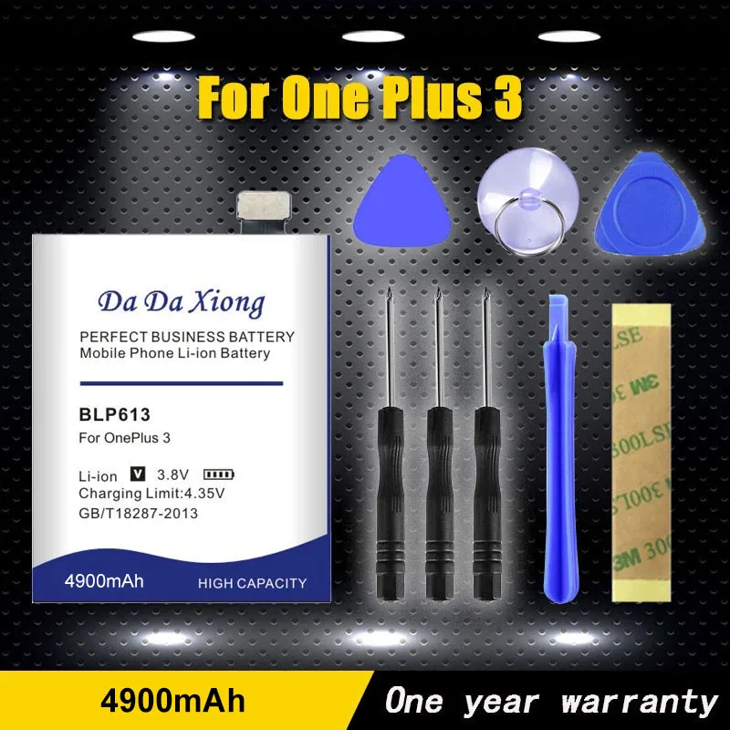 

Аккумулятор DaDaXiong BLP613 на 4900 мАч для телефона OnePlus 3 One Plus 3OnePlus