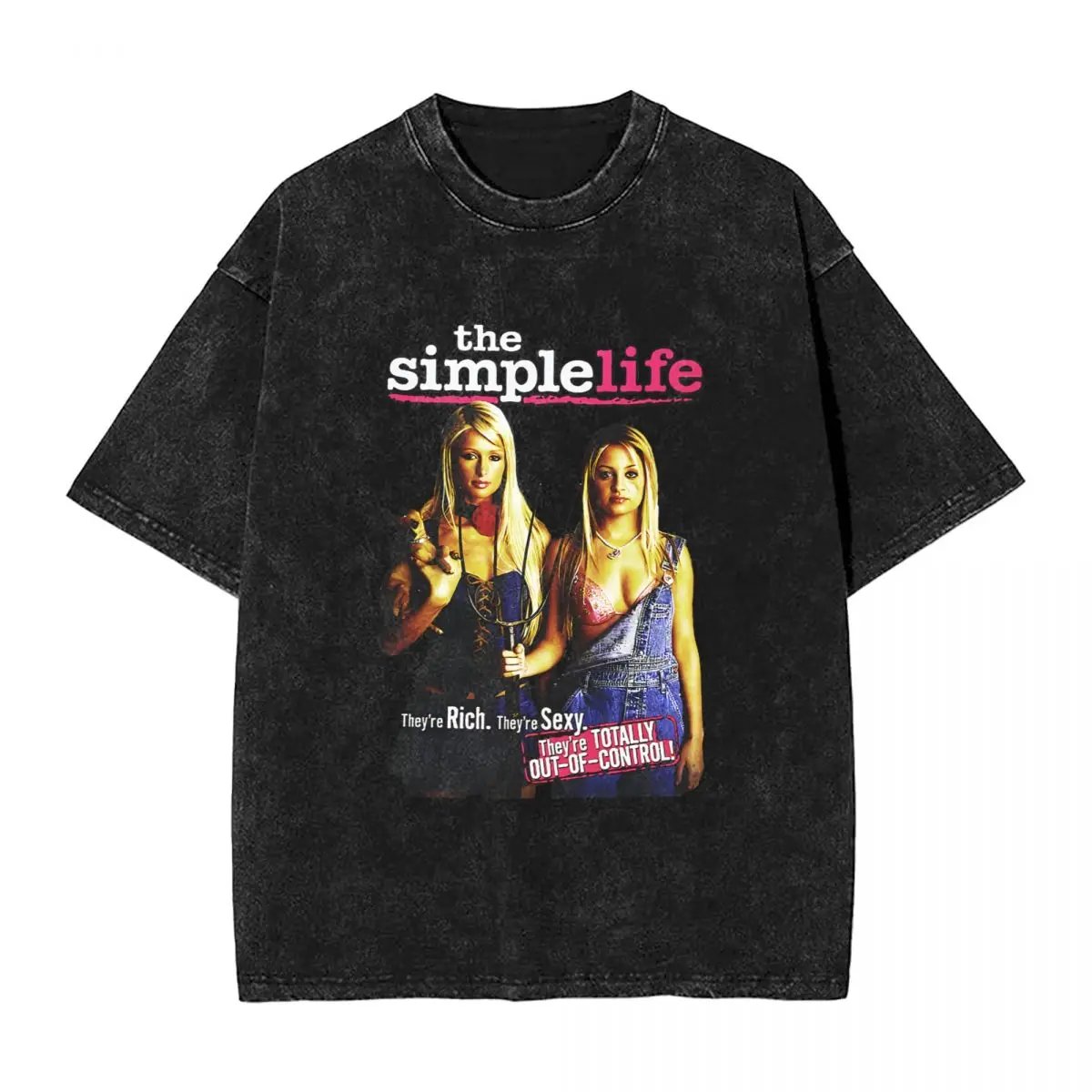 Париж Хилтон стираная футболка мужская насыщенная сексуальная уличная стильная