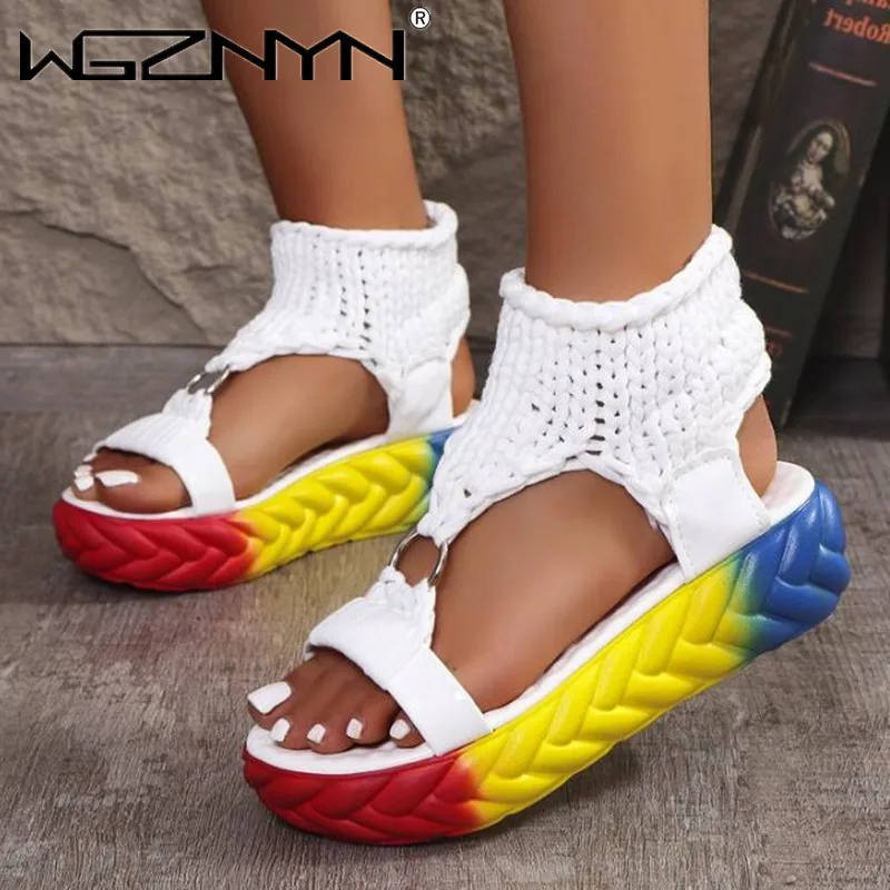 Модные сандалии женские черные туфли для женщин сабо на каблуке обувь маффинов