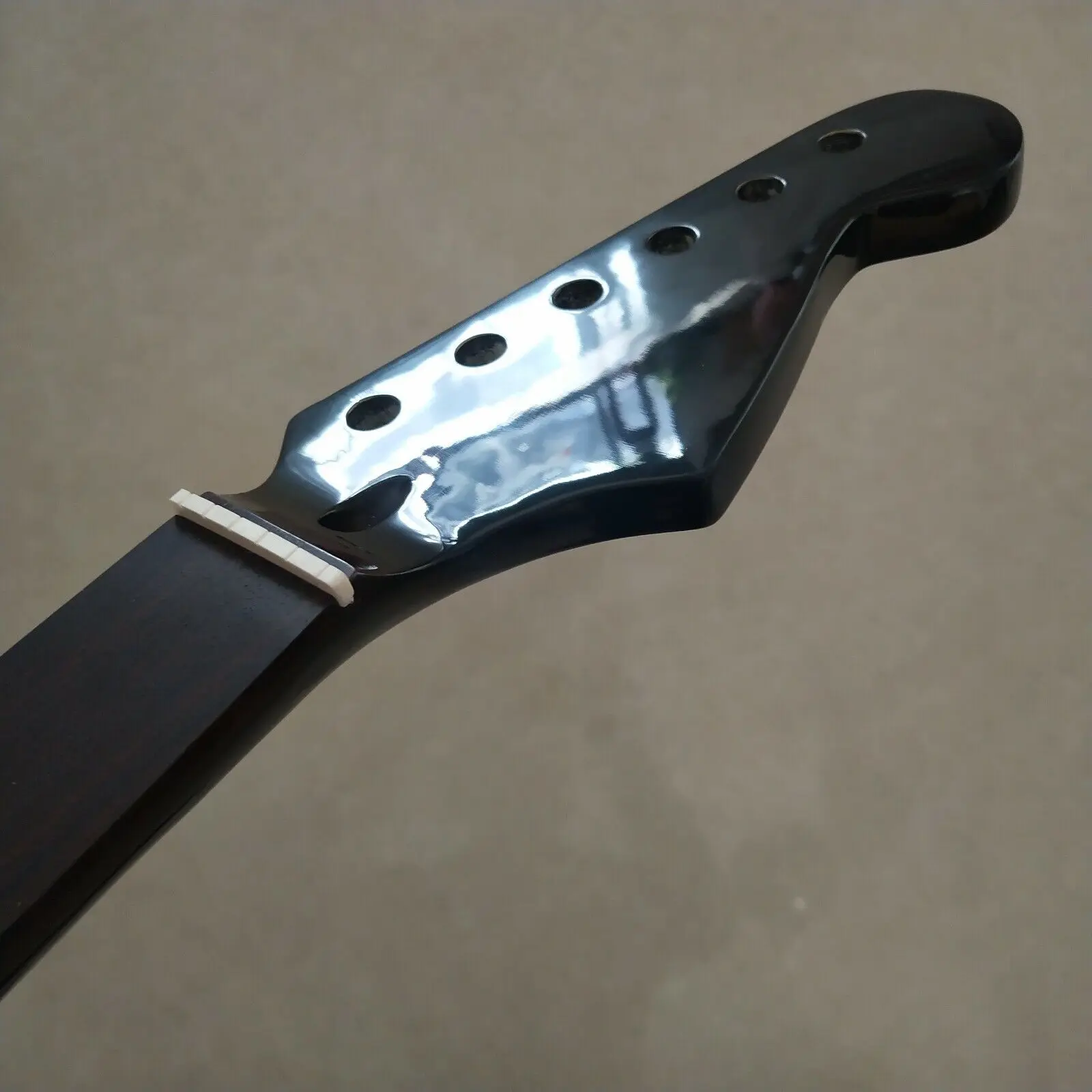 Fretless Electric guitar neck 22 Fret 25.5Inch Rosewood fingerboard Black Gloss enlarge